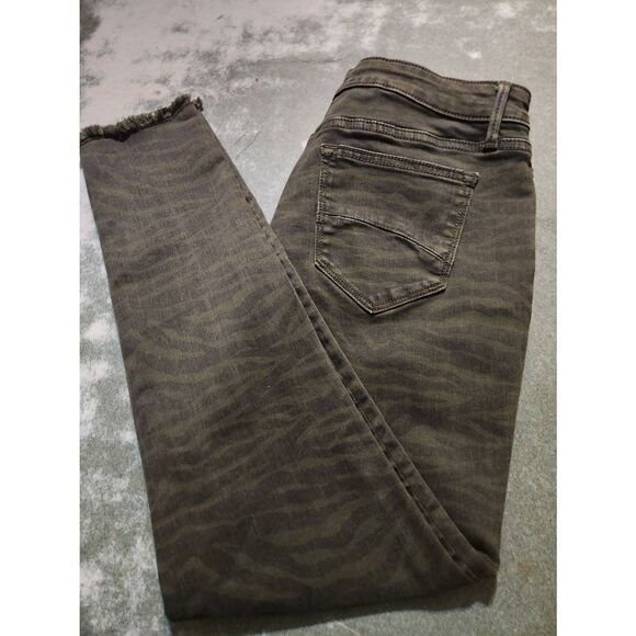 Driftwood Jackie Zebra Animal Print Raw Hem Skinny Jeans sz 29x28 - Picture 5 of 5